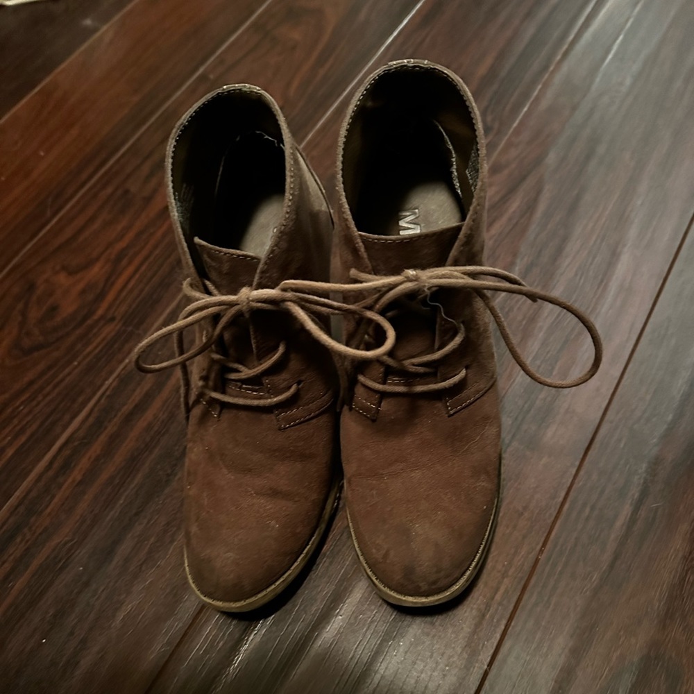Lightly used brown booties